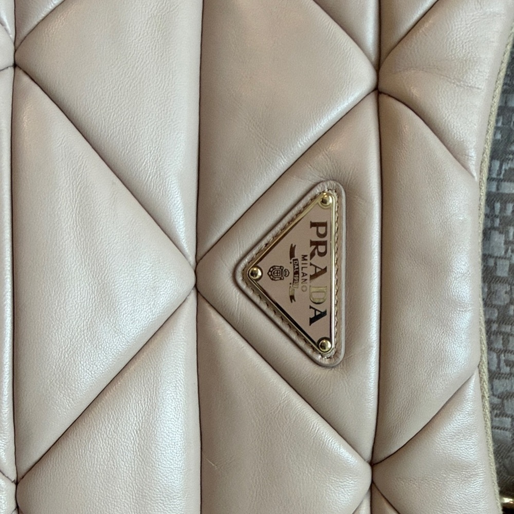 Prada Nappa Triangle Quilted Leather Patchwork Sy… - image 7